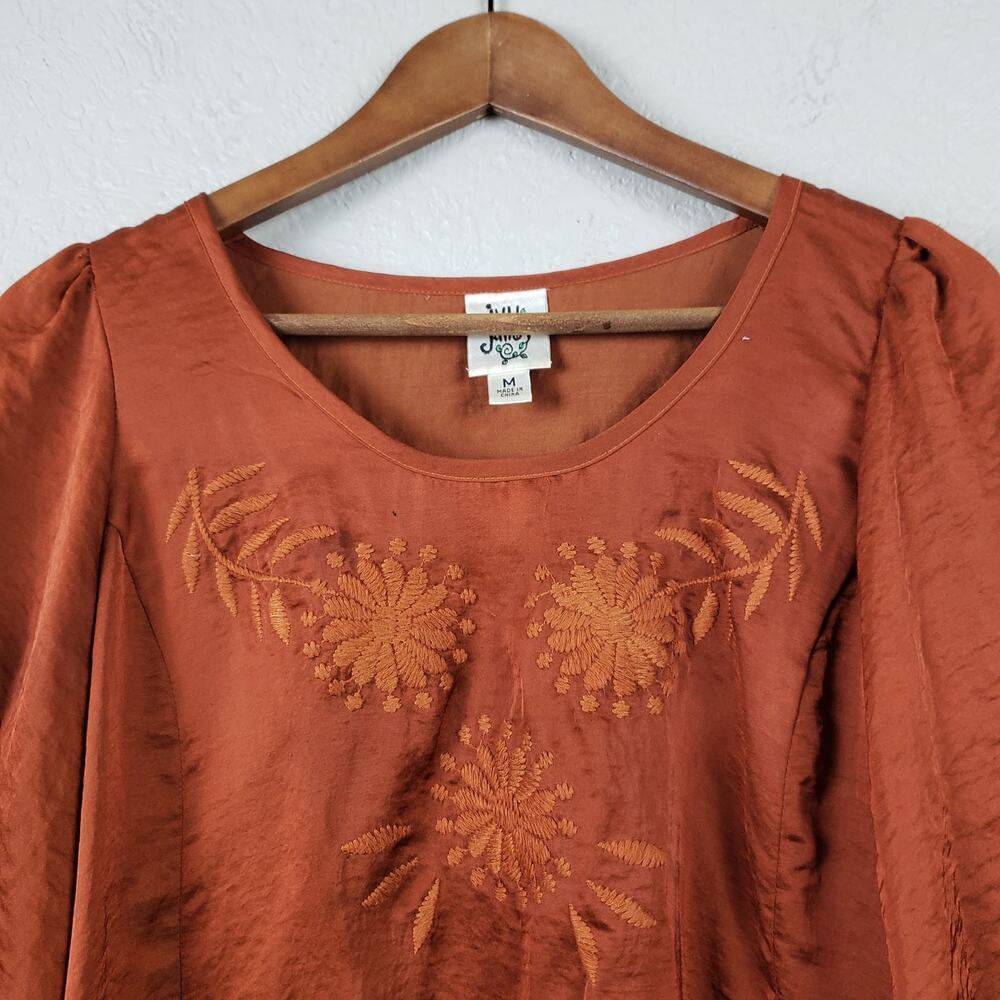 Ivy Jane Uncle Frank Embroidered Tunic Top Blouse - M - Picture 2 of 5